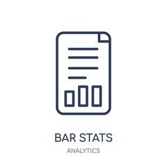 Wall Mural - Bar Stats icon. Bar Stats linear symbol design from Analytics collection.