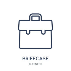 Wall Mural - Briefcase icon. Briefcase linear symbol design from Business collection.