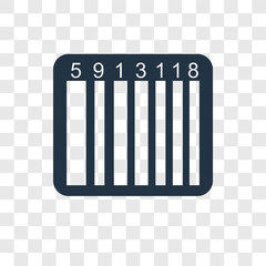 Poster - Barcode vector icon isolated on transparent background, Barcode transparency logo design