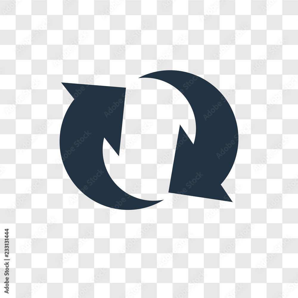 Refresh vector icon isolated on transparent background, Refresh transparency logo design