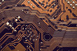 © elen31 - Circuit board. Electronic computer hardware technology. Motherboard digital chip. Tech science background. Integrated communication processor. Information engineering component.