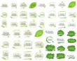 © Ekaterina - Vegan friendly collection label and high quality product badges. Bio Home made food Organic product Pure healthy Eco food organic, bio and natural product icon. Emblems for cafe, packaging etc. Vector