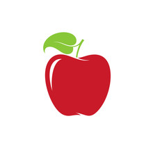 Apple. Red Fruit On White Background