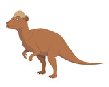 Fototapeta Dinusie - Pachycephalosaurus vector illustration isolated in white background. Dinosaurs Collection.