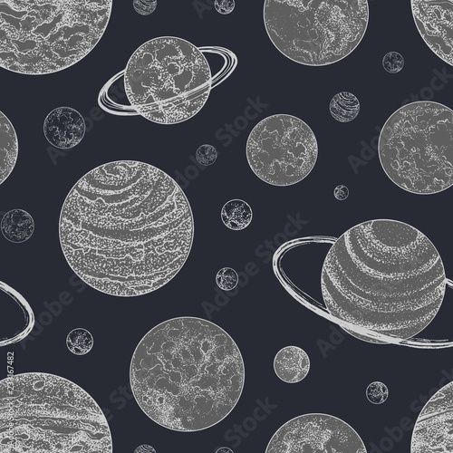 Tapety Kosmos bezszwowy-wzor-z-planetami-i-innymi