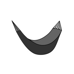 Wall Mural - Hammock silhouette icon. Clipart image isolated on white background