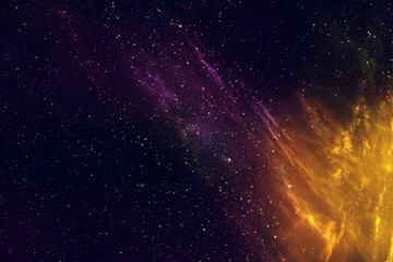 Wall Mural - night sky with stars and nebula