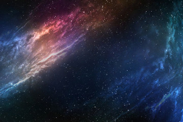 Wall Mural - night sky with stars and nebula