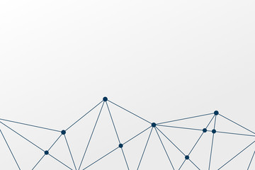 Abstract vector triangle background. Polygonal network pattern. Connected lines illustration for business presentation, marketing project, net, connection, neural, design, concept