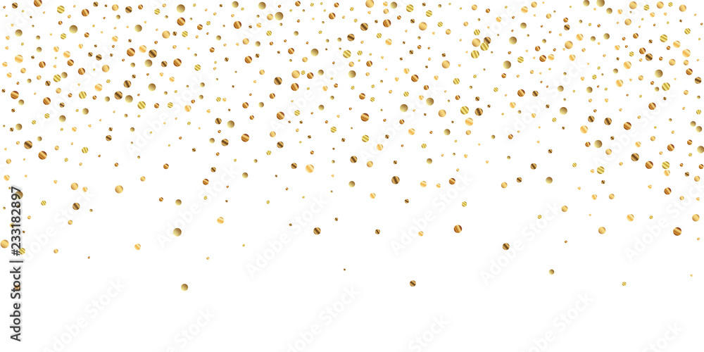Sparse gold confetti luxury sparkling confetti. Sc - obrazy, fototapety, plakaty 