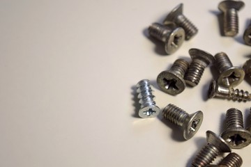 bolts on white background