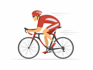 Sticker - Cycling - modern colorful vector cartoon character illustration