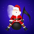 © adrenalinapura - illustration of Santa Claus on musical note