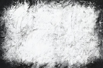 Aufkleber - Vignette old grunge texture border frame white gray background for printing brochures or papers blackdrop or overlay design