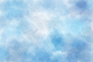 Wall Mural - blue watercolor background. digital painting.