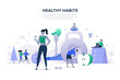 Healthy Habits Flat Concept