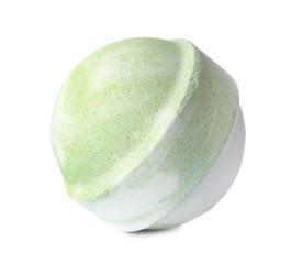 Bath bomb on white background. Spa product