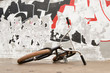 Bicycle at graffiti wall