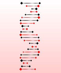 Wall Mural - Abstract structure of human DNA. Vector DNA.