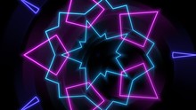 Colorful Kaleidoscope Disco Party Club Music Visualizer. Abstract Visual Pattern Show For Events