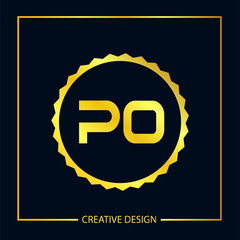 Initial Letter PO Logo Template Vector Design