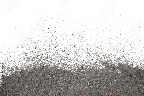 Fotografía Ash pile isolated on white background, texture, Ash Wednesday concept