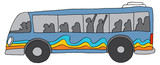 Fototapeta Miasto - City Bus Public Transportation