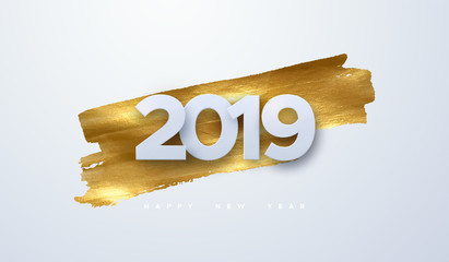 Wall Mural - Happy New 2019 Year.