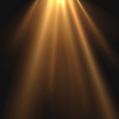 sun rays light on black background. graphic concept for your design