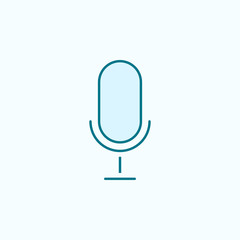 microphone 2 colored line icon. Simple colored element illustration. microphone outline symbol design from web icons set