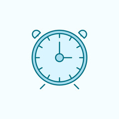 alarm clock 2 colored line icon. Simple colored element illustration. alarm clock outline symbol design from web icons set