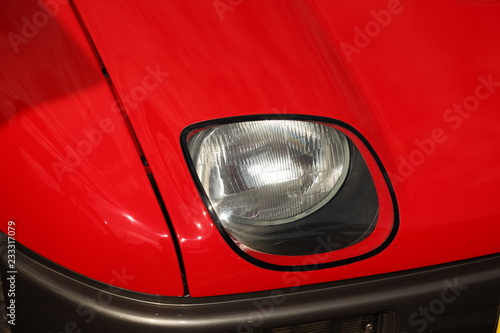 Foto  自動車のヘッドライト　Headlight of the old car