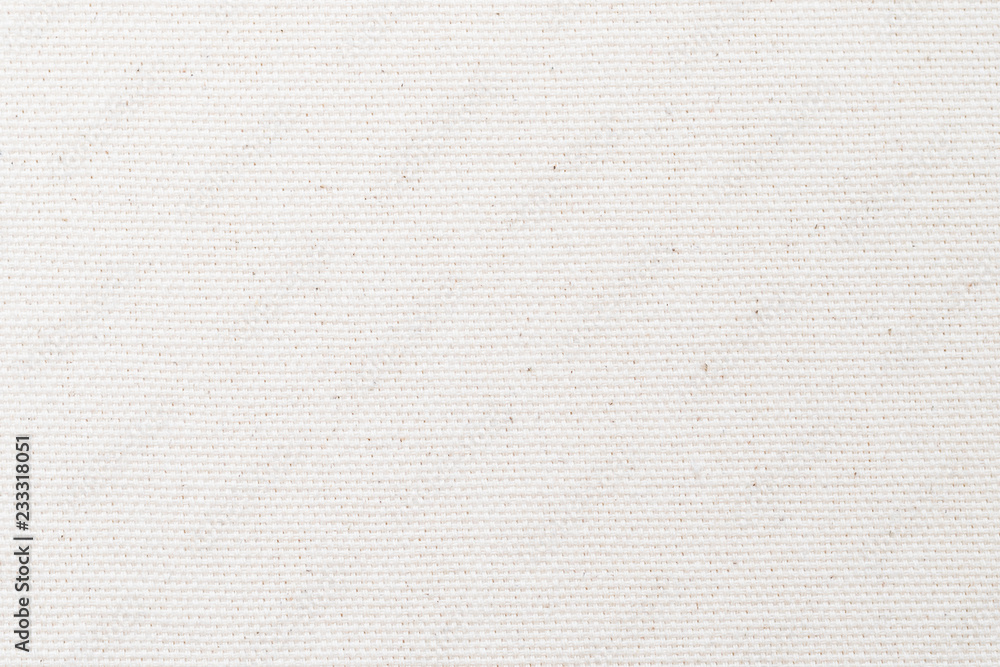 White canvas burlap texture background with cotton fabric pattern in light grey for arts painting backdrop, sacking and bagging design - obrazy, fototapety, plakaty 