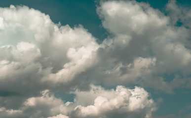 Wall Mural - Fantasy and vintage dynamic cloud and sky with grunge texture for background Abstract,postcard nature art style,soft and blur focus.