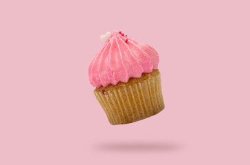 Pink chocolate cupcake