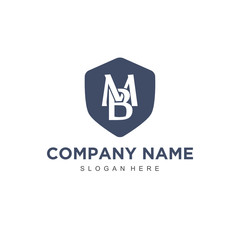 Poster - Initial Letter BM Logo Template Design