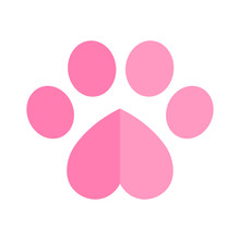 Dog Paw Vector Footprint Icon Logo Heart Valentine Graphic Symbol Illustration