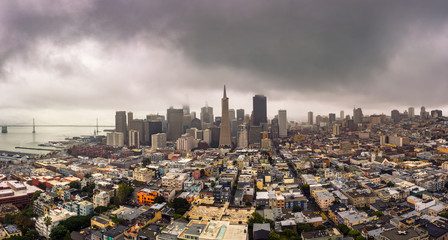 Fototapete - San Francisco skyline panorama from above