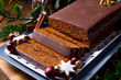 Tasty Chocolate gingerbread with  plum jam filling