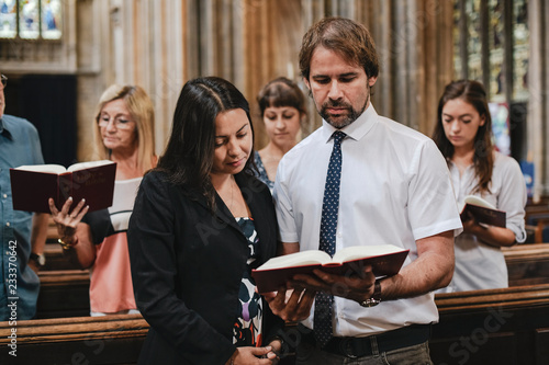 Cuadros en Lienzo Congregation singing from the psalms