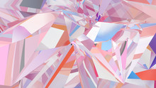 Abstract Crystal Background, Radiant Texture, Faceted Gem, Polygonal Wallpaper. 3d Rendering