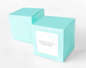 Wall Mural - Mint green packaging box mockup