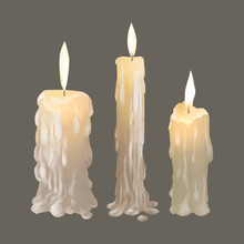 Illustration Of Candles Icon Vector For Halloween