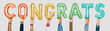© Rawpixel.com - Colorful alphabet balloons forming the word congrats