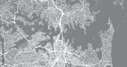 Cuadros en Lienzo Urban vector city map of Sydney, Australia