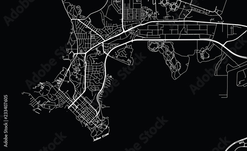 Fotomural Urban vector city map of Darwin, Australia
