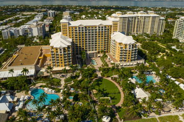 Wall Mural - Aerial Miami beachfront resort beautiful scenic day