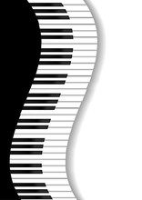 Vector : Piano Keyboard Equalizer Concept On White Background