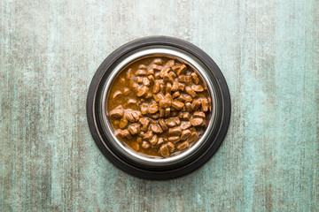 Sticker - Meal for dog or cat. Canned meat with sauce.