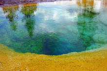 View Of The Morning Glory Pool In Yellowstone National Park, United States